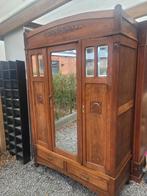 Zeer oude 2 deurse kleerkast met spiegels., Huis en Inrichting, Kasten | Kledingkasten, Ophalen of Verzenden