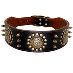 grote halsband donkerbruin concho 52-63 cm, Dieren en Toebehoren, Verzenden, Nieuw