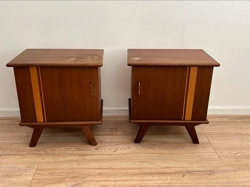 Originele vintage (nacht)kastjes - jaren’60, Huis en Inrichting, Slaapkamer | Nachtkastjes, Gebruikt, Minder dan 55 cm, Minder dan 45 cm