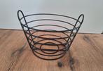 Zwart metalen mand/fruitschaal, Overige materialen, Mand, Rond, Ophalen of Verzenden