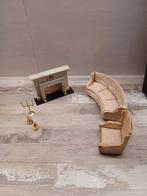 Miniatuur woonkamer set: Bankstel, openhaard & kandelaars, Verzamelen, Ophalen of Verzenden, Gebruikt