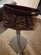 Suede nieuw avond tasje met afneembaar goudkleurige ketting, Ophalen of Verzenden, Nieuw, Zwart, Avondtasje