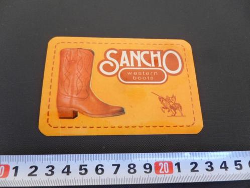 sticker SANCHO Western boots, Verzamelen, Stickers, Zo goed als nieuw, Bedrijf of Vereniging, Ophalen