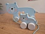 Houten trekdieren baby - Beer met baby, Ophalen of Verzenden, Zo goed als nieuw, Jongen of Meisje
