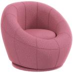 Roze boucle poef - NIEUW in doos, Huis en Inrichting, Banken | Voetenbanken en Poefen, Minder dan 50 cm, Nieuw, Minder dan 50 cm