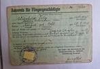 Document luchtoorlog Ausweis für Fliegergeschadigte, Verzenden, Landmacht, Nederland