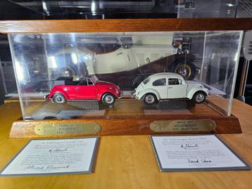 1:24 Franklin Mint vw 1967 cabrio en gew in glazen vitrine beschikbaar voor biedingen