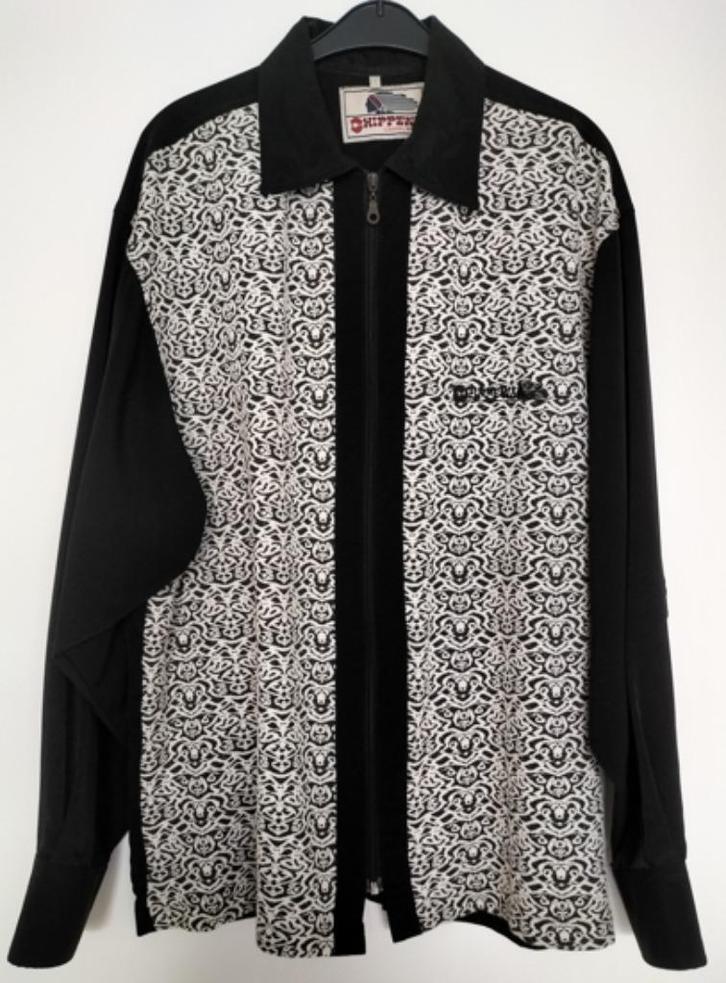 Shirt Polyester Viscose Chippendale maat L, Kleding | Heren, Truien en Vesten, Zo goed als nieuw, Maat 52/54 (L), Zwart, Ophalen of Verzenden