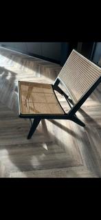 Japandi rotan stoel kwantum, Huis en Inrichting, Stoelen, Ophalen, Zo goed als nieuw, Bruin, Eén