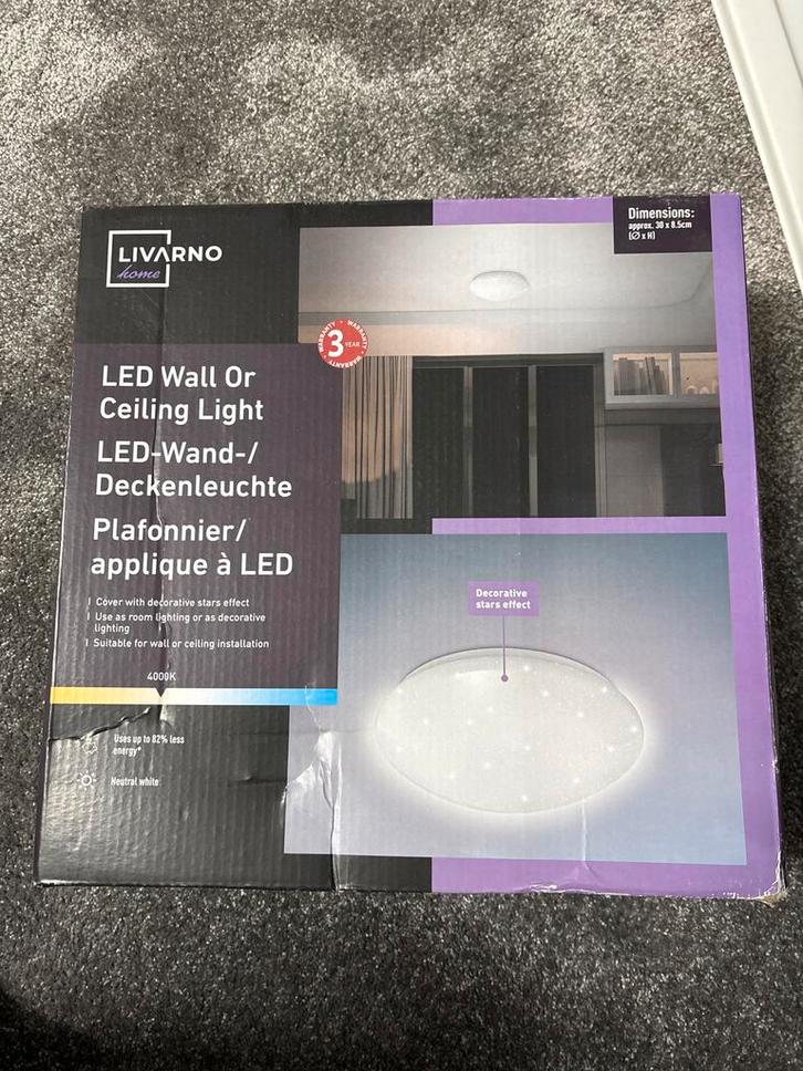 Moderne LED Plafondlamp met Sterreneffect, Huis en Inrichting, Lampen | Plafondlampen, Nieuw, Kunststof, Ophalen of Verzenden