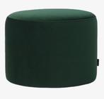 Groene Velvet Poef - Stijlvol & Comfortabel, Huis en Inrichting, Ophalen, Minder dan 50 cm, Rond, Nieuw