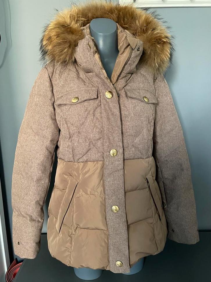 Goldbergh winterjas, wintersport winter jas mt. 42 (L), Kleding | Dames, Jassen | Winter, Zo goed als nieuw, Maat 42/44 (L), Beige