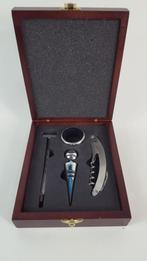 Wijnset giftset in houten kistje, De Echte Kwekkeboom. 2A7, Tweedehands verkoop, Tweedehands verkoop, Gebruikt, Ophalen of Verzenden