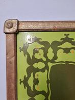 Emaille onderplaat voor kachel kachelplaat antiek groen, Antiek en Kunst, Antiek | Emaille, Ophalen of Verzenden