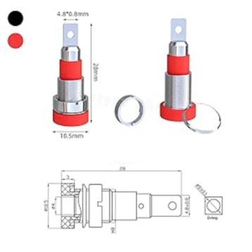 Banaan 4 mm Inbouwbus, 10A, Montagegat: 8mm, rood en zwart beschikbaar voor biedingen