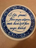 Spreuk tegel rond  gemaakt in Engeland  met friesche spreuk, Ophalen of Verzenden