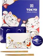 Tokyo Design Studio - Kawaii - Lucky Cat - Sushi Set 6-delig, Huis en Inrichting, Keuken | Servies, Nieuw, Ophalen of Verzenden