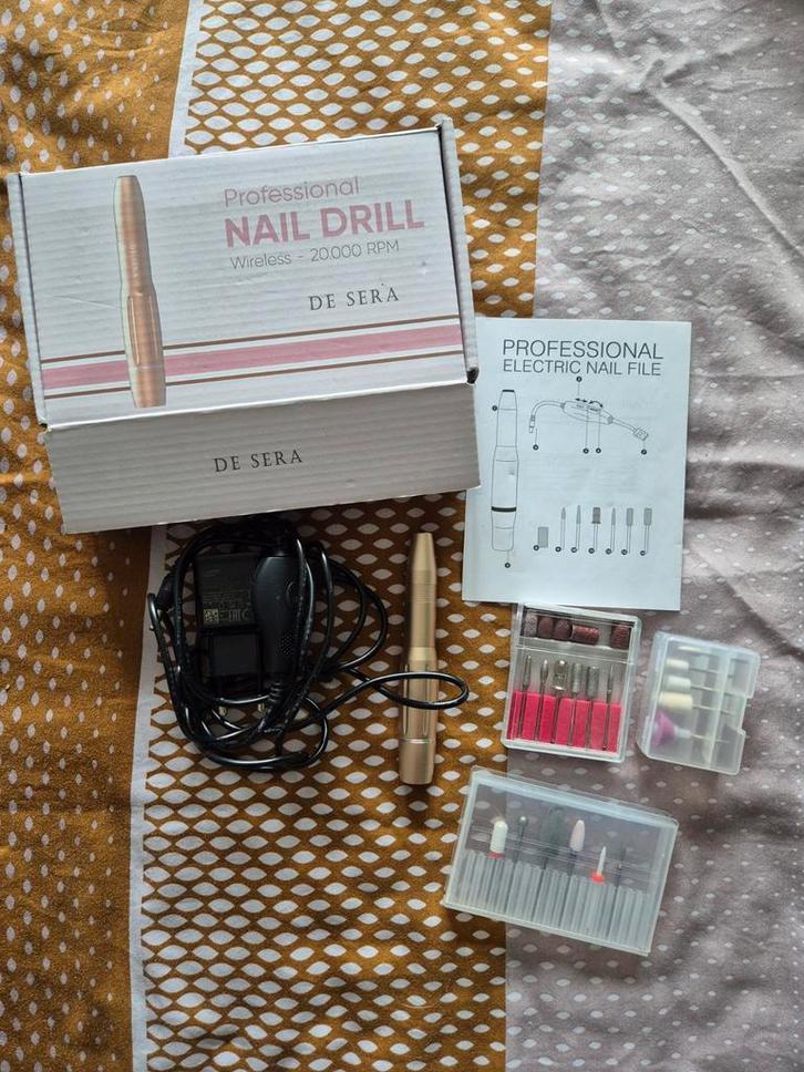 De Sera Professionele Nagelboor Set, Sieraden, Tassen en Uiterlijk, Uiterlijk | Cosmetica en Make-up, Zo goed als nieuw, Toebehoren