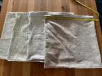4x kussensloop zware kwaliteit katoen, Ophalen of Verzenden, Gebruikt, Beige, Vierkant