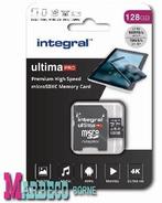 Micro SDXC, SD Geheugenkaart V30 128 GB met adapterkaart, Integral, Nieuw, Overige, Info@marbeco.nl