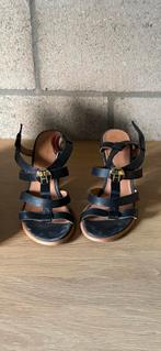 Lederen sandaaltjes Tommy Hilfiger 🥳GOED BOD=WEG👍👍, Zwart, Zo goed als nieuw, Tommy Hilfiger, Sandalen of Muiltjes