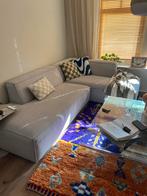 Lichtgrijze Wehkamp Newton bank, Ophalen, 250 tot 300 cm, 100 tot 125 cm, Hoekbank