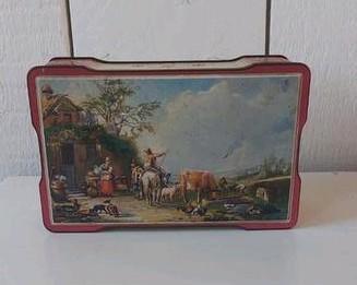 Vintage sigarenblik oud opbergblik sigaren Blik vintage, Verzamelen, Blikken, Gebruikt, Overige, Ophalen of Verzenden