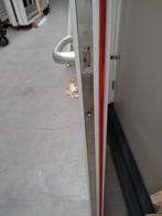 Hardhout kozijn met dichte deur, Doe-het-zelf en Verbouw, Deuren en Horren, 215 cm of meer, Nieuw, Buitendeur, Hout