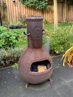 Gietijzeren Tuinkachel + Hout, Tuin en Terras, Ophalen of Verzenden, Gebruikt