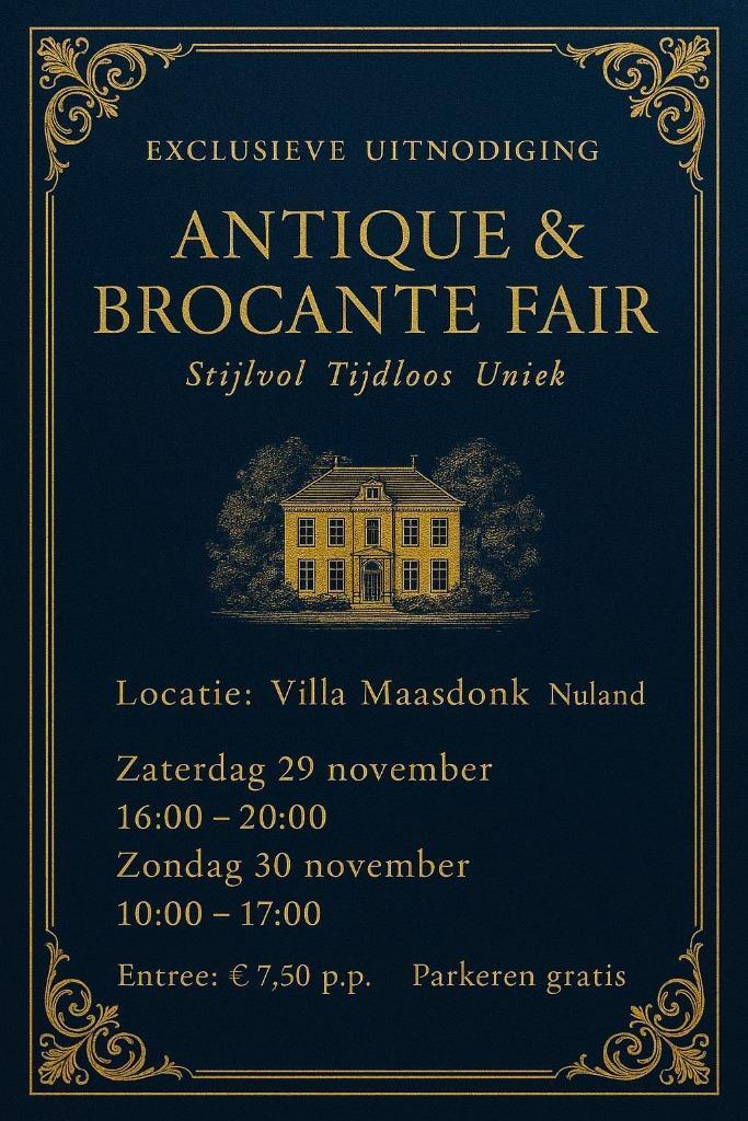 Antique & Brocante KerstFair Villa Maasdonk Nuland, Antiek en Kunst, Curiosa en Brocante, Ophalen