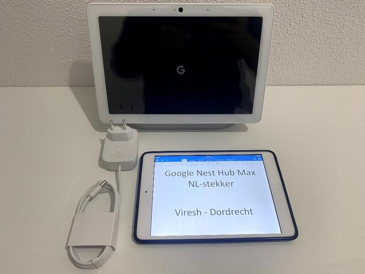 Google Home Nest Hub Max (geseald) - Wit met NL-stekker, Audio, Tv en Foto, Mediaspelers, Nieuw, Zonder harde schijf, Ophalen of Verzenden