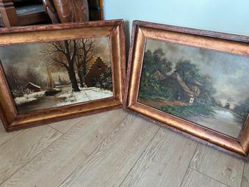 2 schilderijen van kunstschilder P. van Schaik beschikbaar voor biedingen