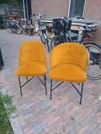 2 okergele eetkamerstoelen zgan, Ophalen, Zo goed als nieuw