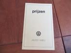 Prijslijst VW personenauto's, bedrijfsauto's + Audi 1975-8, Volkswagen, Ophalen of Verzenden, Zo goed als nieuw, Volkswagen
