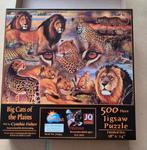 Sunsout puzzel, big cats of the plains, Ophalen of Verzenden, 500 t/m 1500 stukjes, Zo goed als nieuw, Legpuzzel