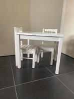 Kindertafel met 2 Stoeltjes, Kinderen en Baby's, Kinderkamer | Tafels en Stoelen, Ophalen, Gebruikt, Tafel(s) en Stoel(en)