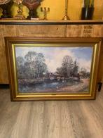 Prachtige klassiek schilderij gesingeerd groot, Ophalen of Verzenden