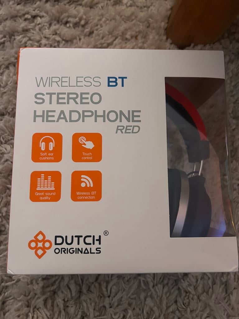 Wireless stereo headphone red dutch originals, Ophalen of Verzenden, Zo goed als nieuw, Luchtkoeling