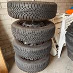 winterbanden (4) + velgen + opbergstaander, Auto-onderdelen, Banden en Velgen, Ophalen, Gebruikt, 16 inch, 175 mm