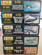 Heller vijf doosje vliegtuigen o.a. WOII 1/72, Hobby en Vrije tijd, Modelbouw | Vliegtuigen en Helikopters, 1:72 tot 1:144, Verzenden