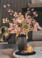 Bruine PTMD Vaas met Bloemen, Ophalen, Zo goed als nieuw, Binnen