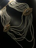 Marokaanse ketting wit met goud, Ophalen of Verzenden, Nieuw, Wit, Goud