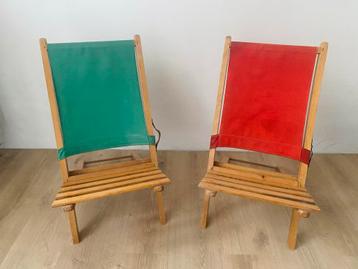 Vintage Strandstoeltjes - Set van 2 beschikbaar voor biedingen