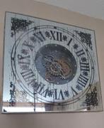 Industrieel vierkante klok, Huis en Inrichting, Woonaccessoires | Klokken, Ophalen, Zo goed als nieuw, Wandklok