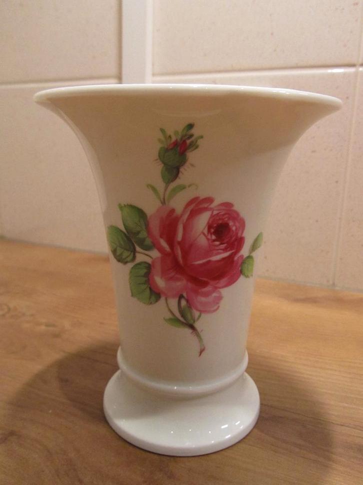 Meissen vaas roos, Antiek en Kunst, Antiek | Porselein, Ophalen of Verzenden