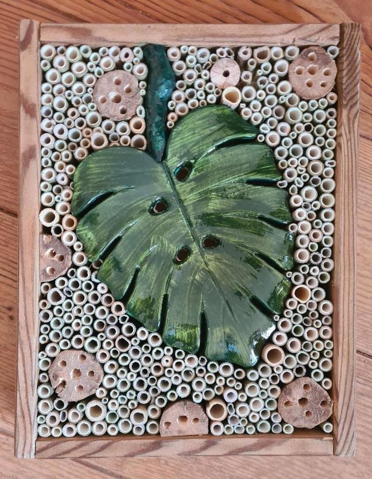 insectenhotel, bijenhotel model palm, Tuin en Terras, Tuinwanddecoratie, Nieuw, Ophalen of Verzenden