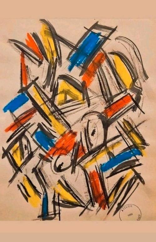 Theo Wolvecamp wasco (1925-1992), Antiek en Kunst, Kunst | Schilderijen | Modern, Ophalen of Verzenden