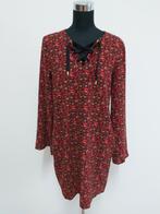 J191 - Mooie Vanilia jurk in herfsttinten met zakken mt 42, Kleding | Dames, Ophalen of Verzenden, Zo goed als nieuw, Maat 42/44 (L)