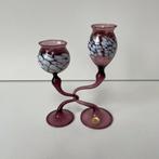 Kandelaars, mondgeblazen - Felder Glas Lauscha/Thüringen, Antiek en Kunst, Ophalen of Verzenden