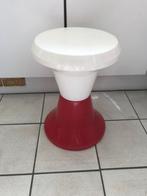 Vintage design diabolo krukje, jaren '70, rood/wit, Huis en Inrichting, Krukjes, Ophalen, Gebruikt, Kunststof